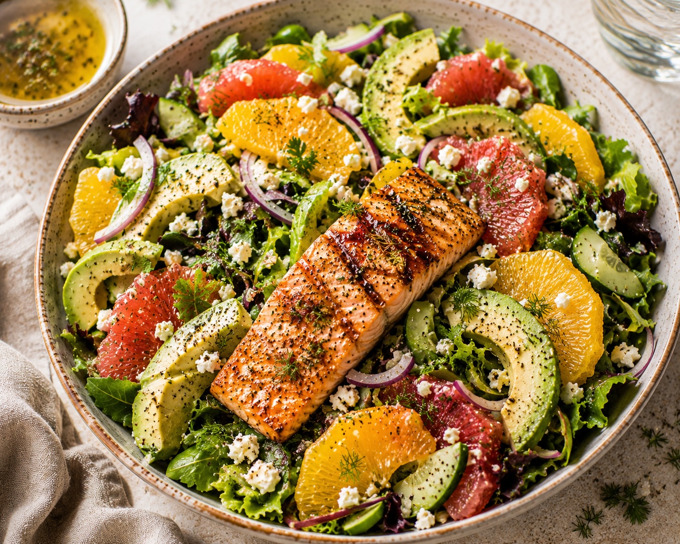 Citrus Avocado Salmon Salad