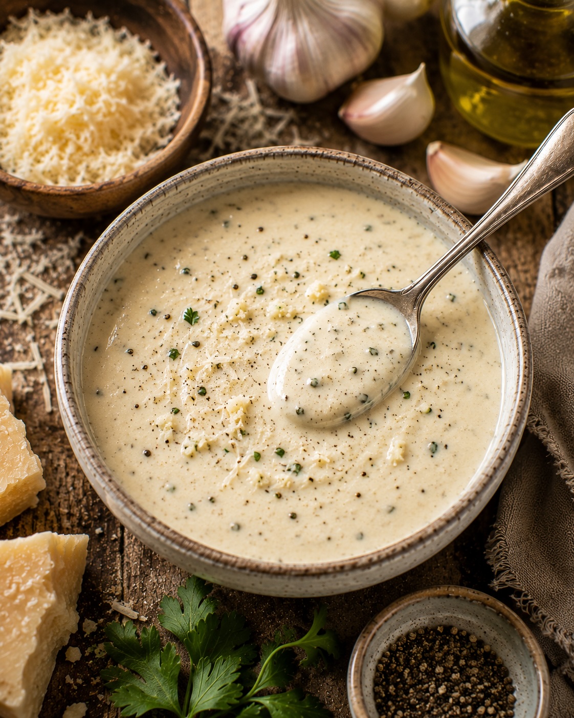 Creamy Garlic Parmesan Dressing