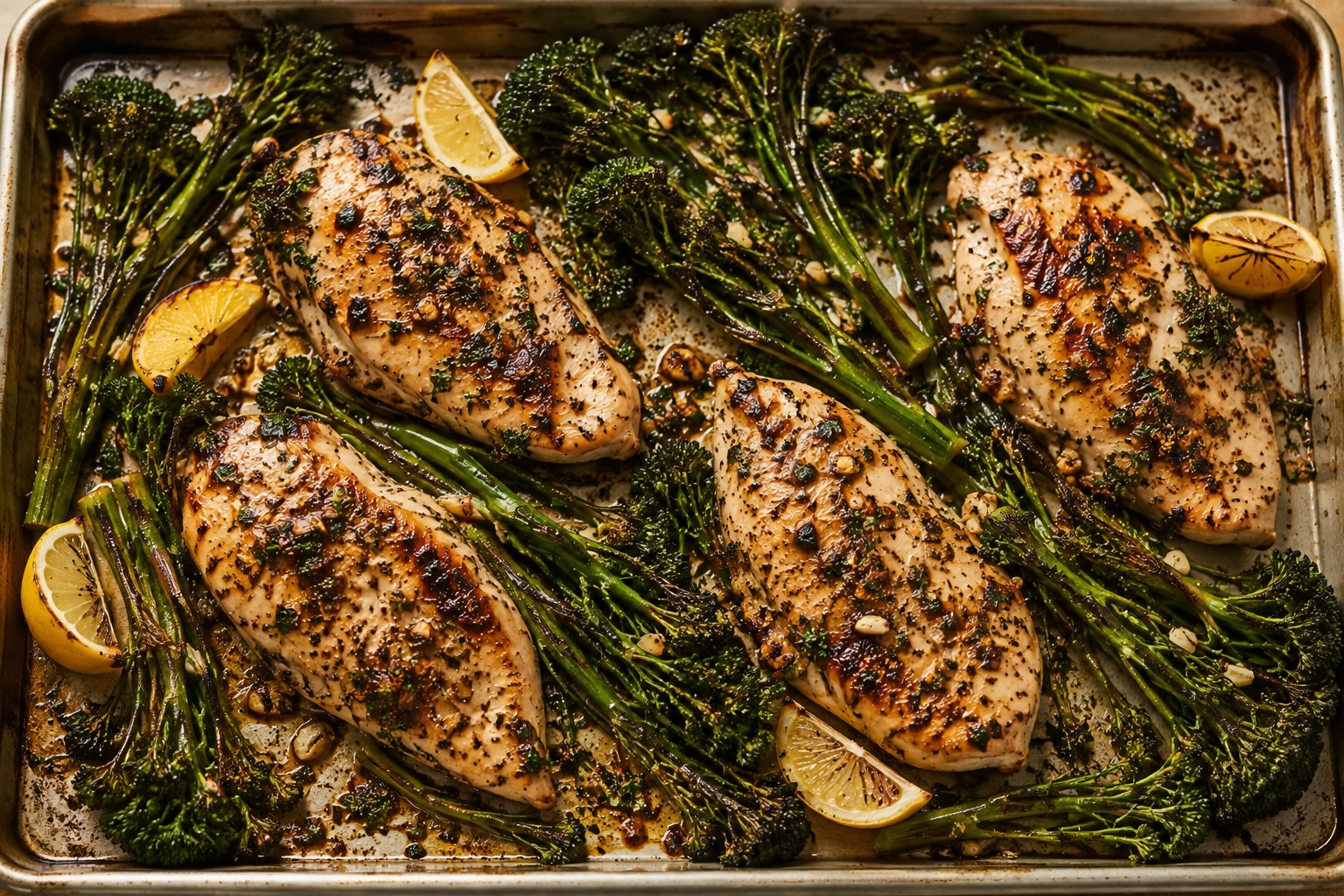 Garlic Herb Chicken and Broccolini