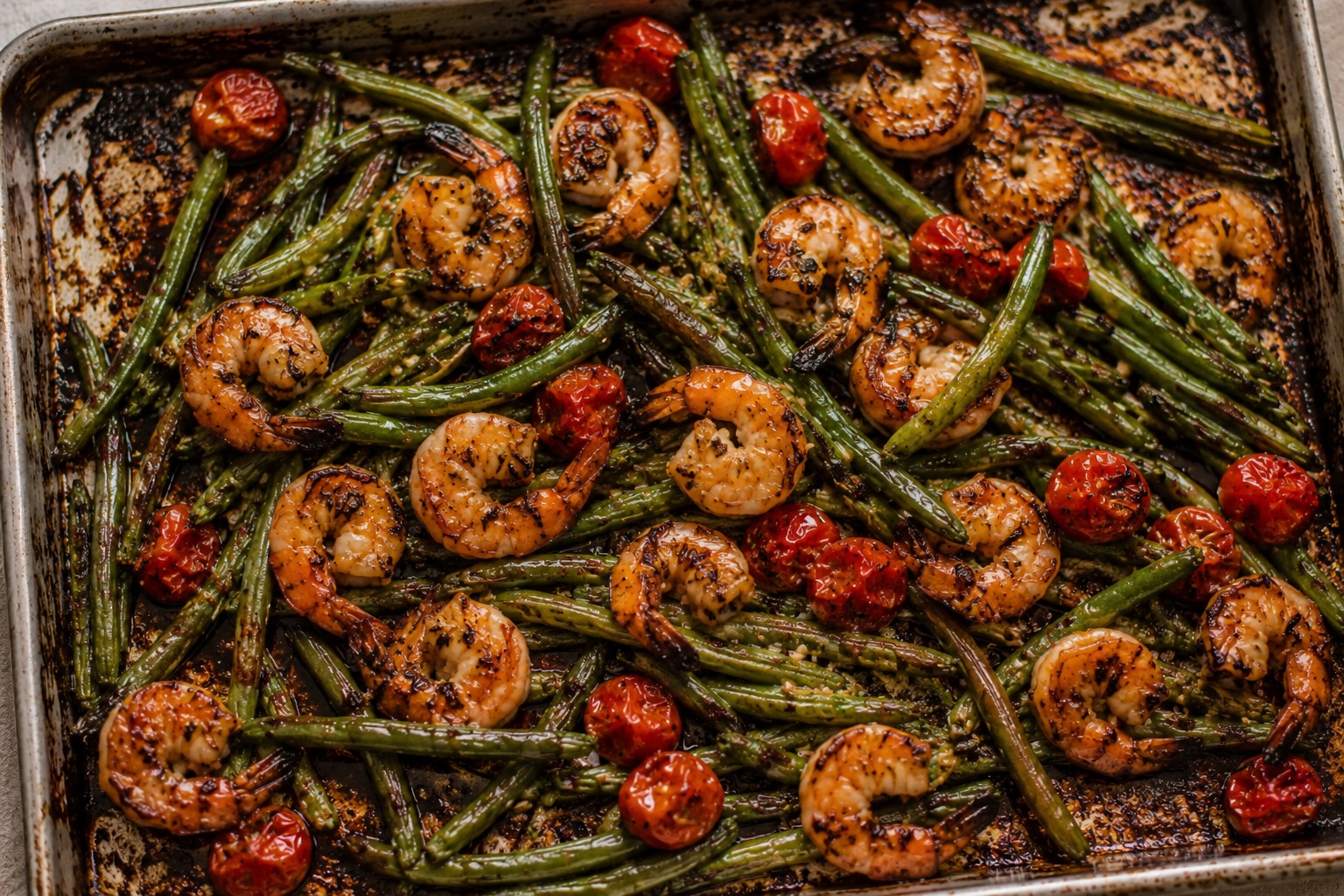 Honey Garlic Shrimp and Green Beans