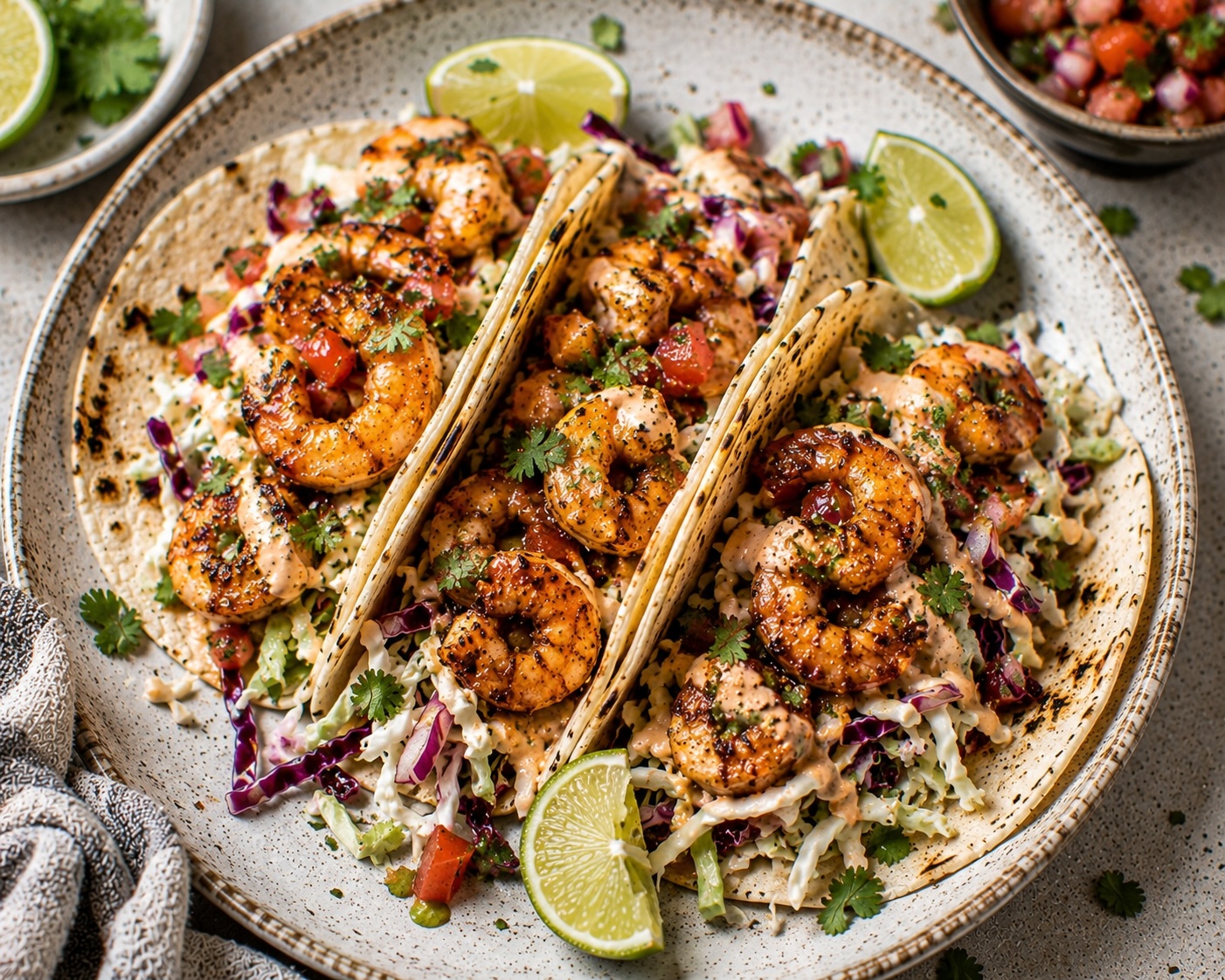 Honey Lime Shrimp Tacos