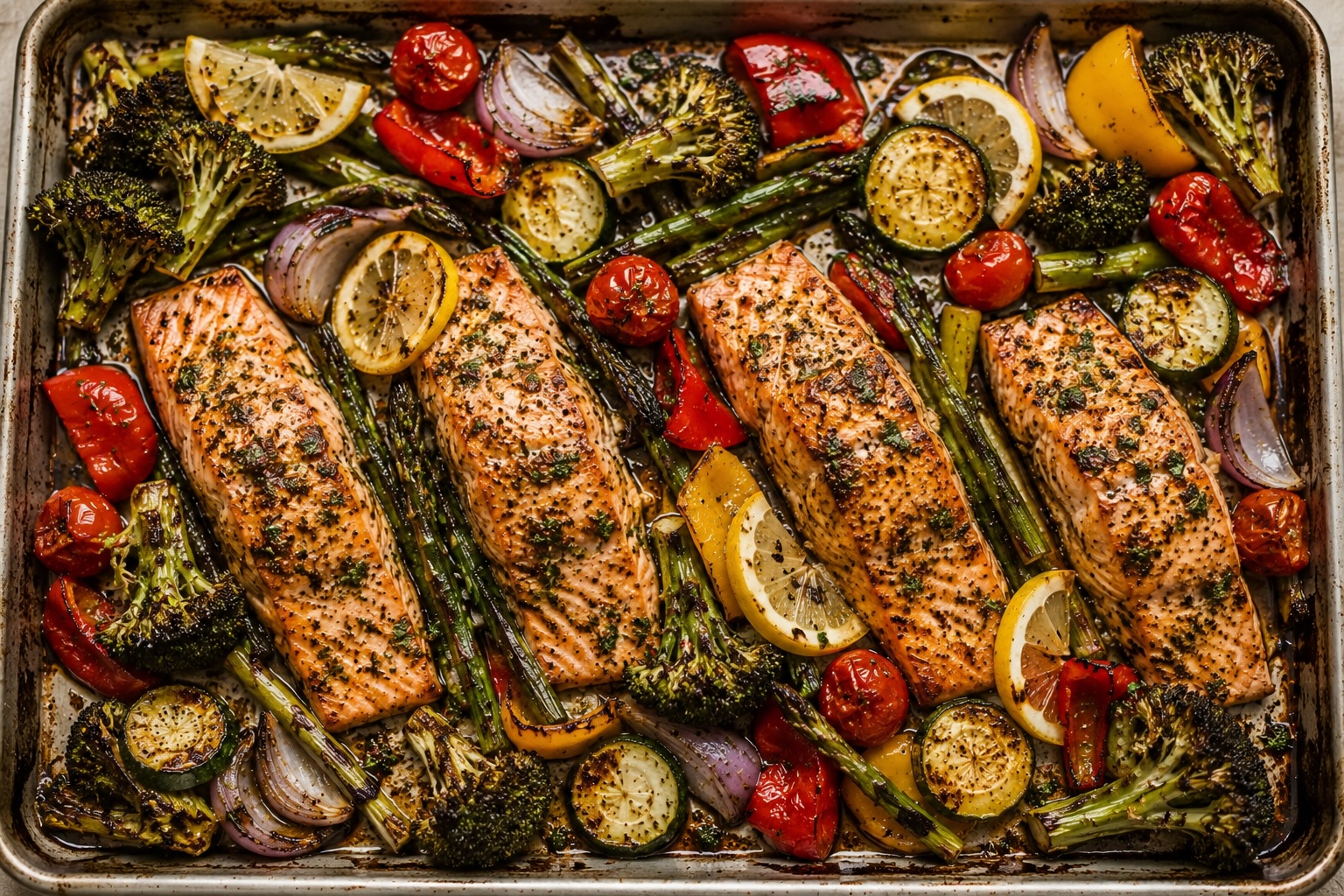 Lemon Herb Salmon and Vegetables