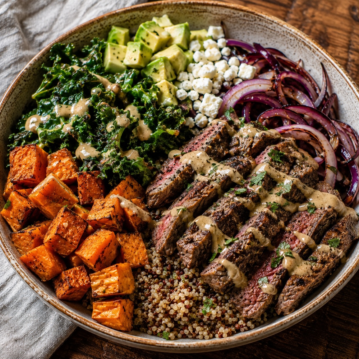 Steak and Sweet Potato Bowl